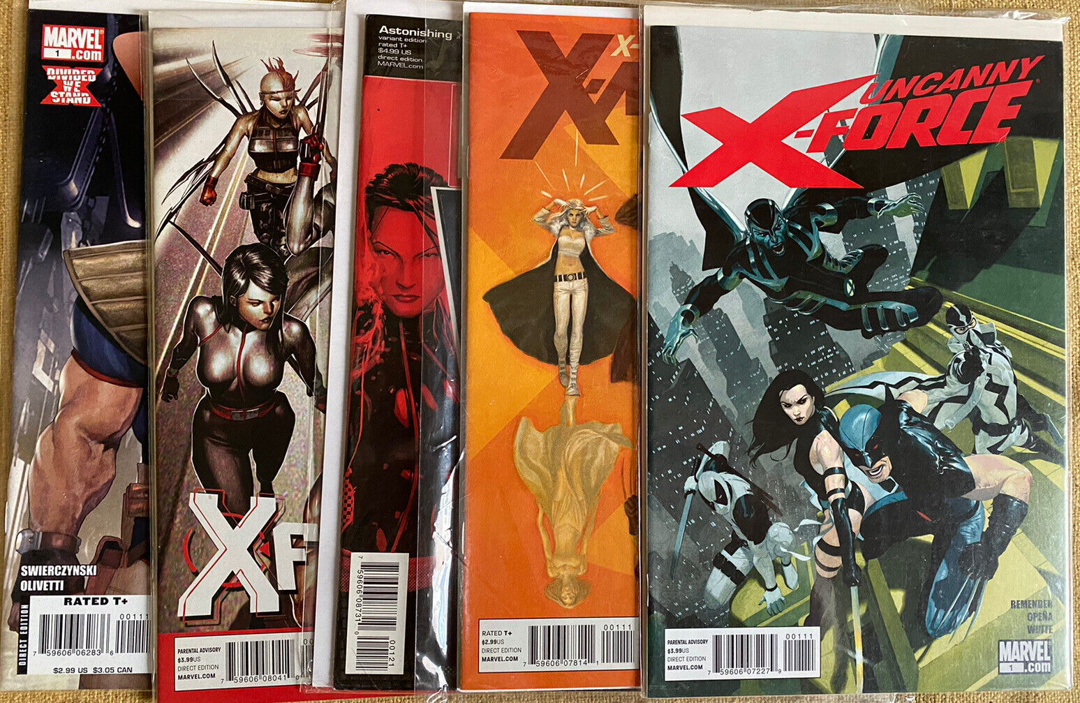Uncanny X-Force #1 issues set of 8 key Marvel Comics NM Deadpool Wolverine