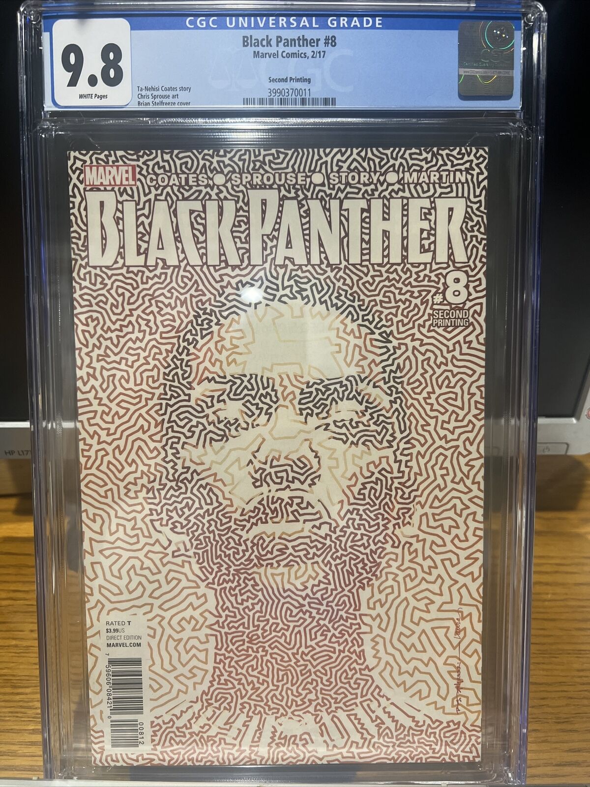 Black Panther #8 Rare Second Print Variant Classic Cover 2017 CGC 9.8