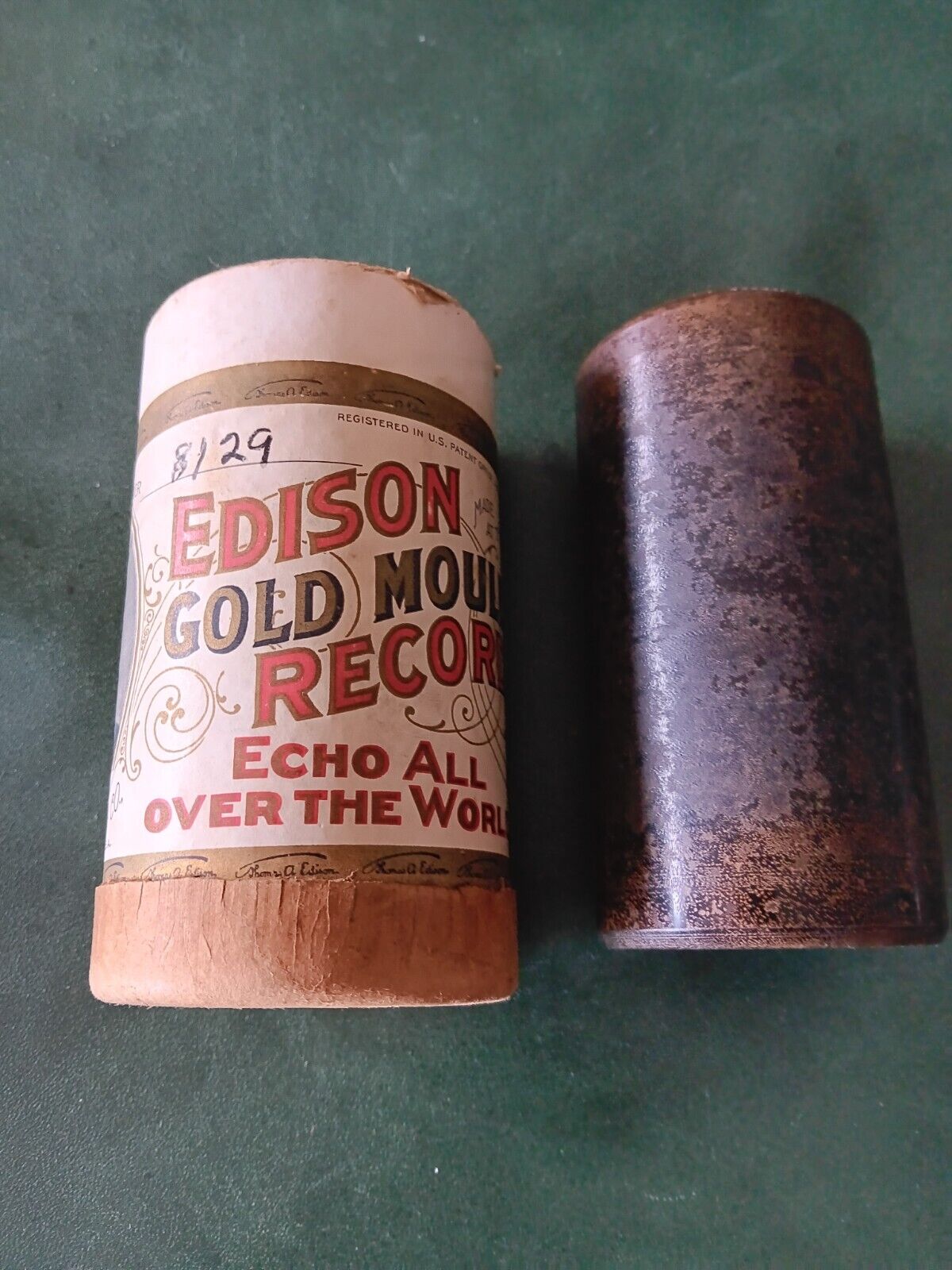 RARE Edison Cylinder Record 8129 ROOSEVELT'S ROUGH RIDER MARCH Band as-is