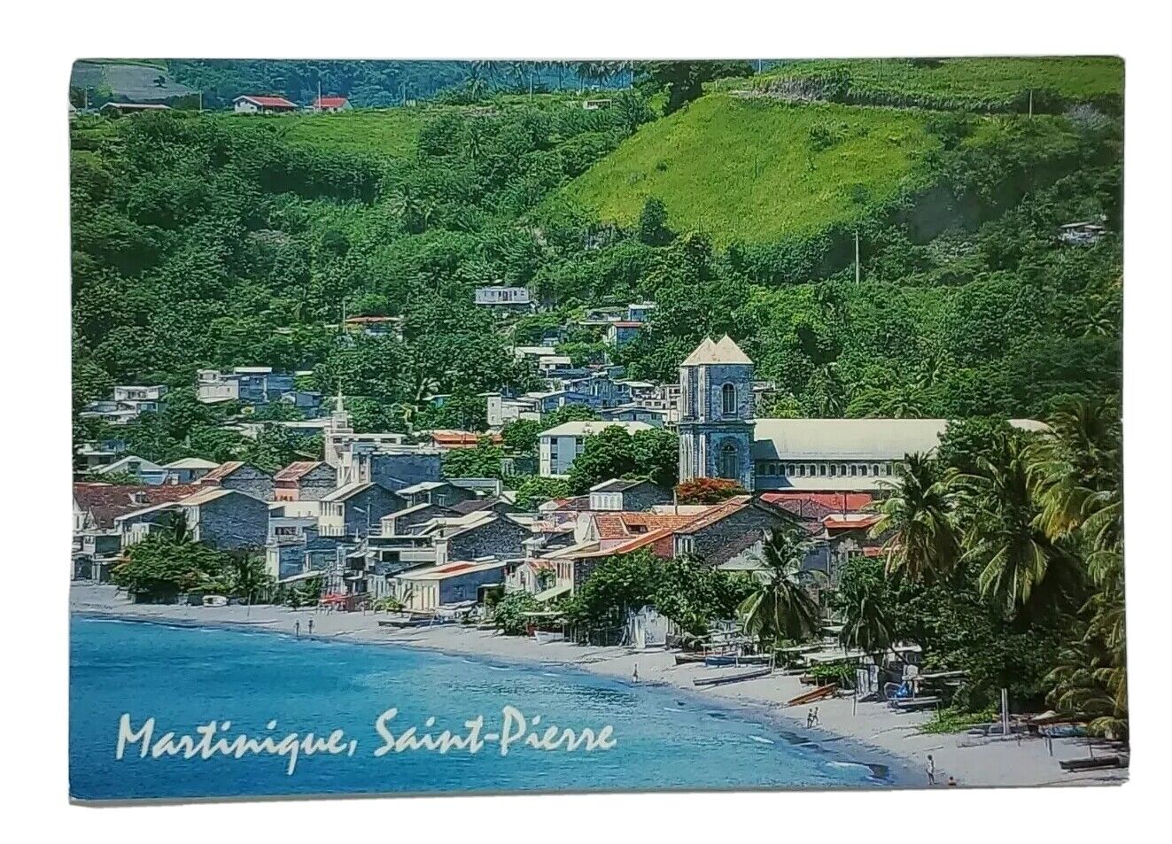 Postcard Martinique Saint Pierre Cote Caraibe France Island Beach Town  A4