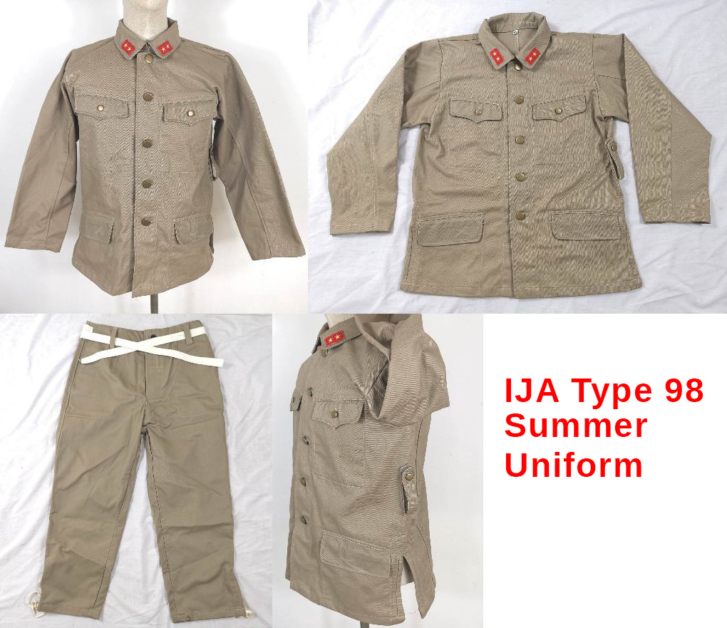 WW2 Japanese IJA Type 98 Uniform NEW Reproduction Set of Shirt + Trouser