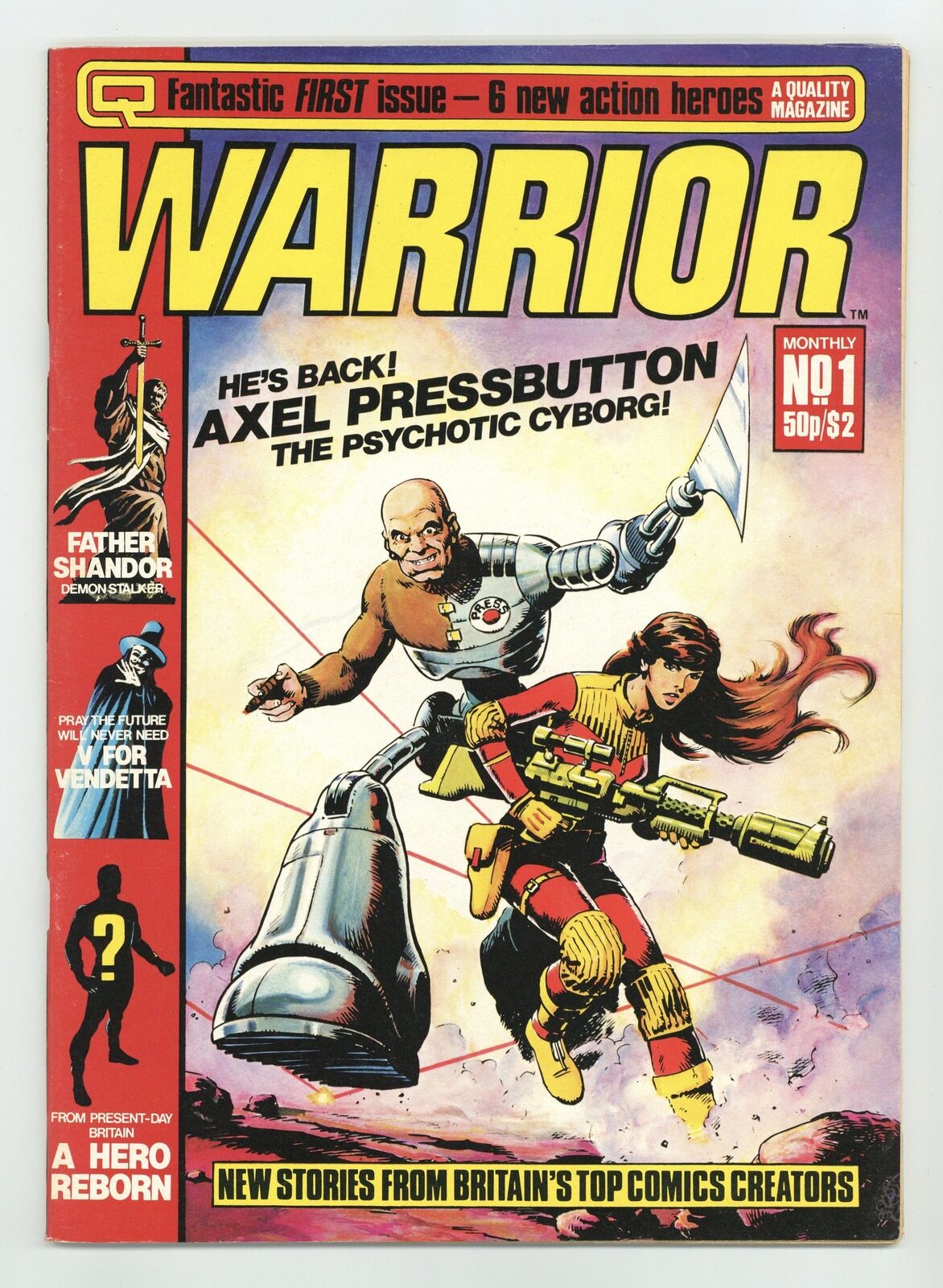 Warrior UK #1 FN/VF 7.0 1982 1st app. Alan Moore\'s MarvelMan, V for Vendetta