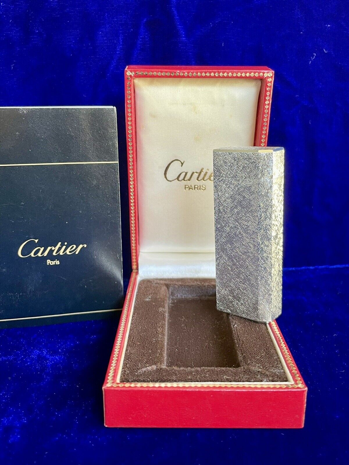 Rare Cartier Lighter Silver Super Mint Condition Full Works 1 Year Warranty Box