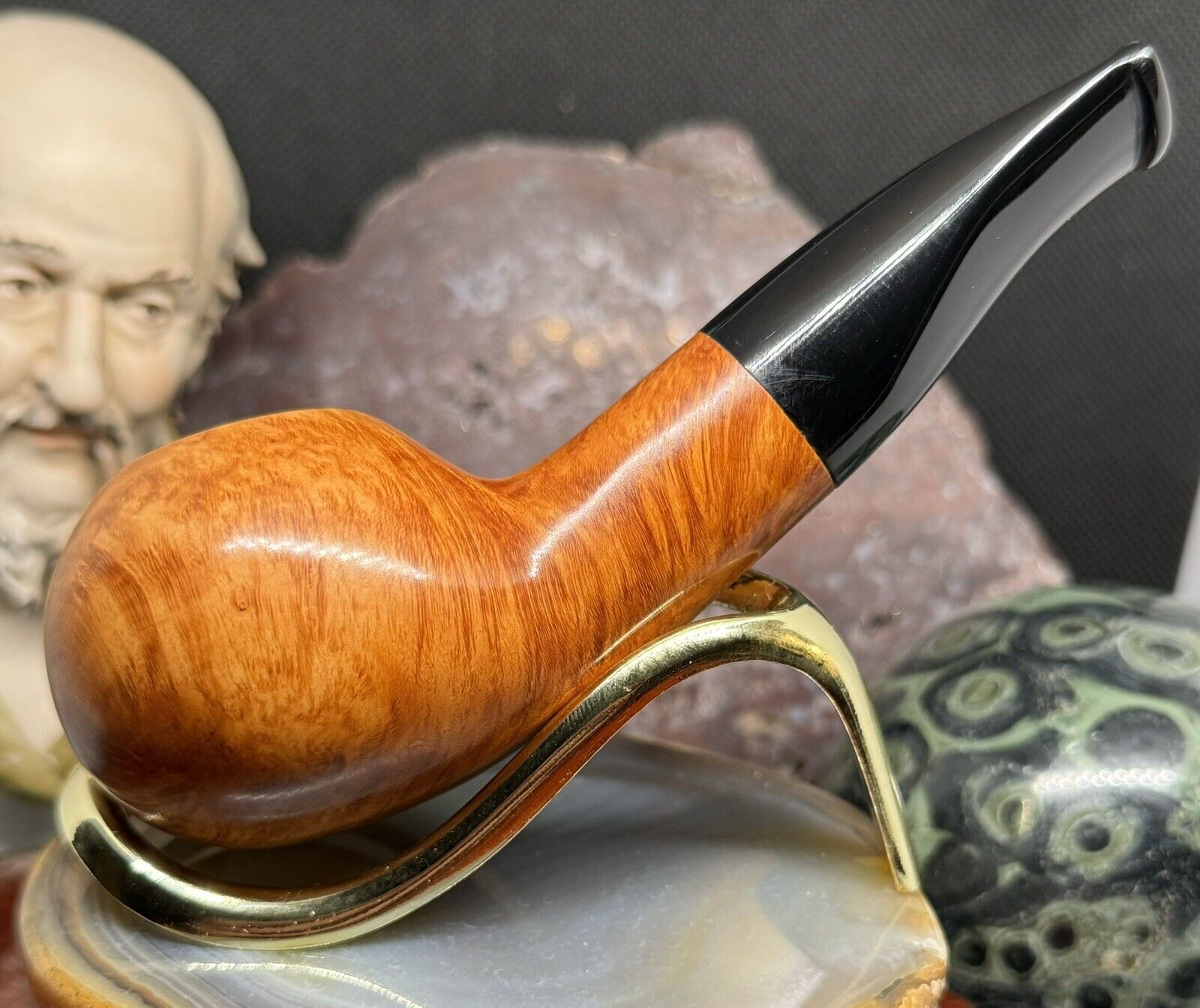 •Unsmoked• NEW Chubby TOMATO Handmade Fine Briar Pipe By Manelli ENHANCED Italy