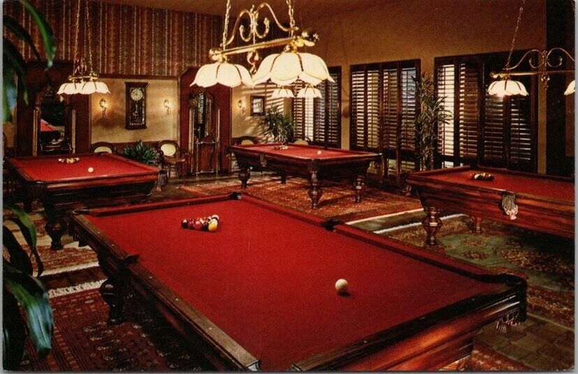 Sun Lakes, Arizona Postcard COTTONWOOD COUNTRY CLUB Billiards Rom / Pool Tables