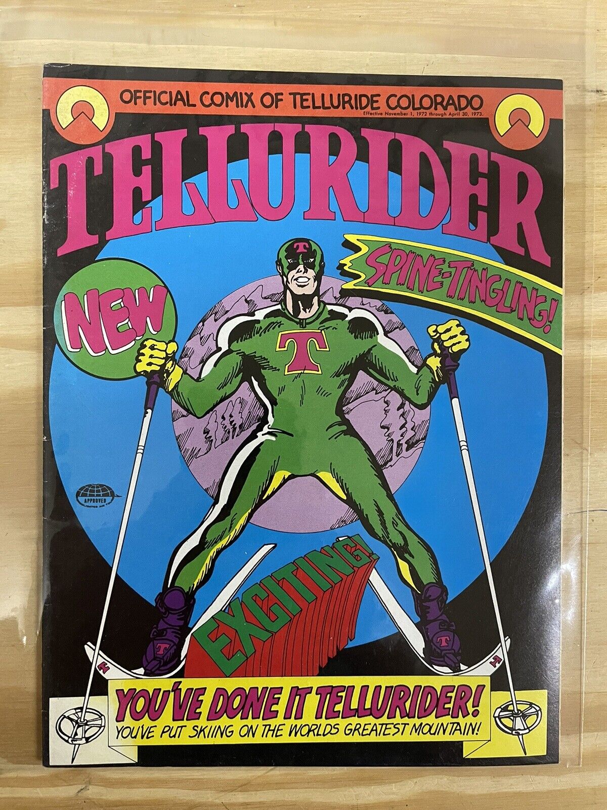 1972 Tellurider Comic Book Telluride Colorado Ski Area Brochure Rare Vintage