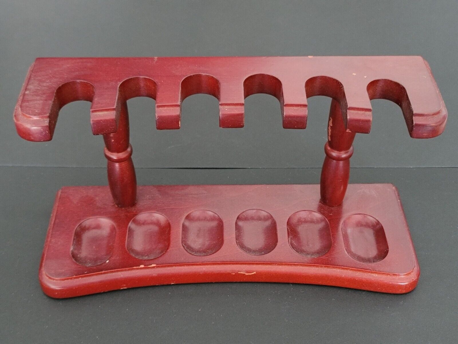 Vintage Solid Wooden 6 Smoking Pipe Rack Holder Stand  | ABBEY CIGAR PRODUCTS