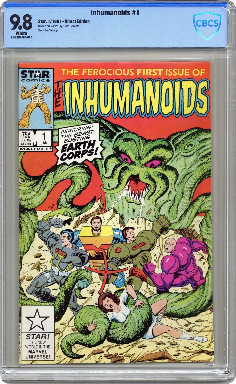 Inhumanoids #1 CBCS 9.8 1987 21-26D1A86-011