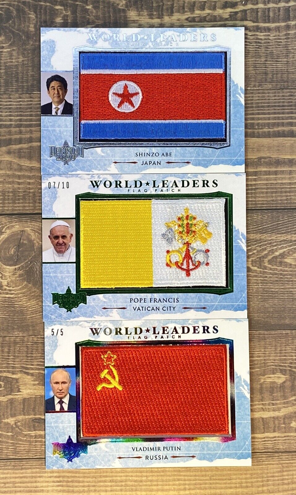 2020-21 Decision World Leaders Flag Patch Collector Lot