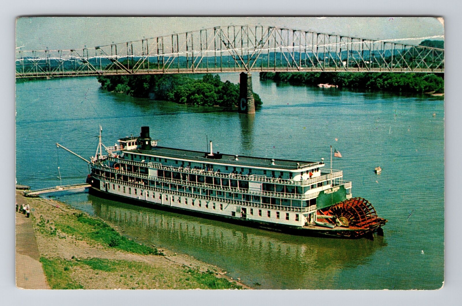 The Delta Queen, Ships, Transportation, Vintage Postcard