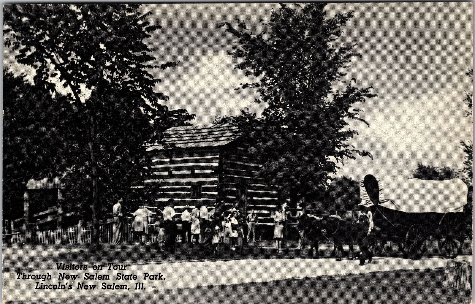 Lincoln\'s New Salem IL-Illinois, New Salem Park, Vintage Postcard