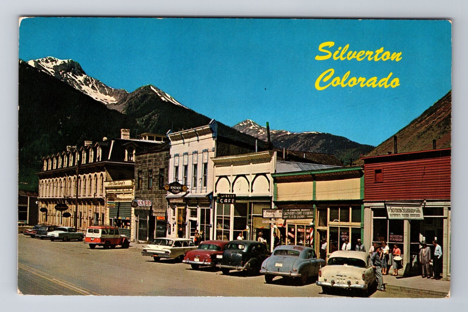 Silverton CO-Colorado, Main Street, Café, Antique, Vintage Postcard