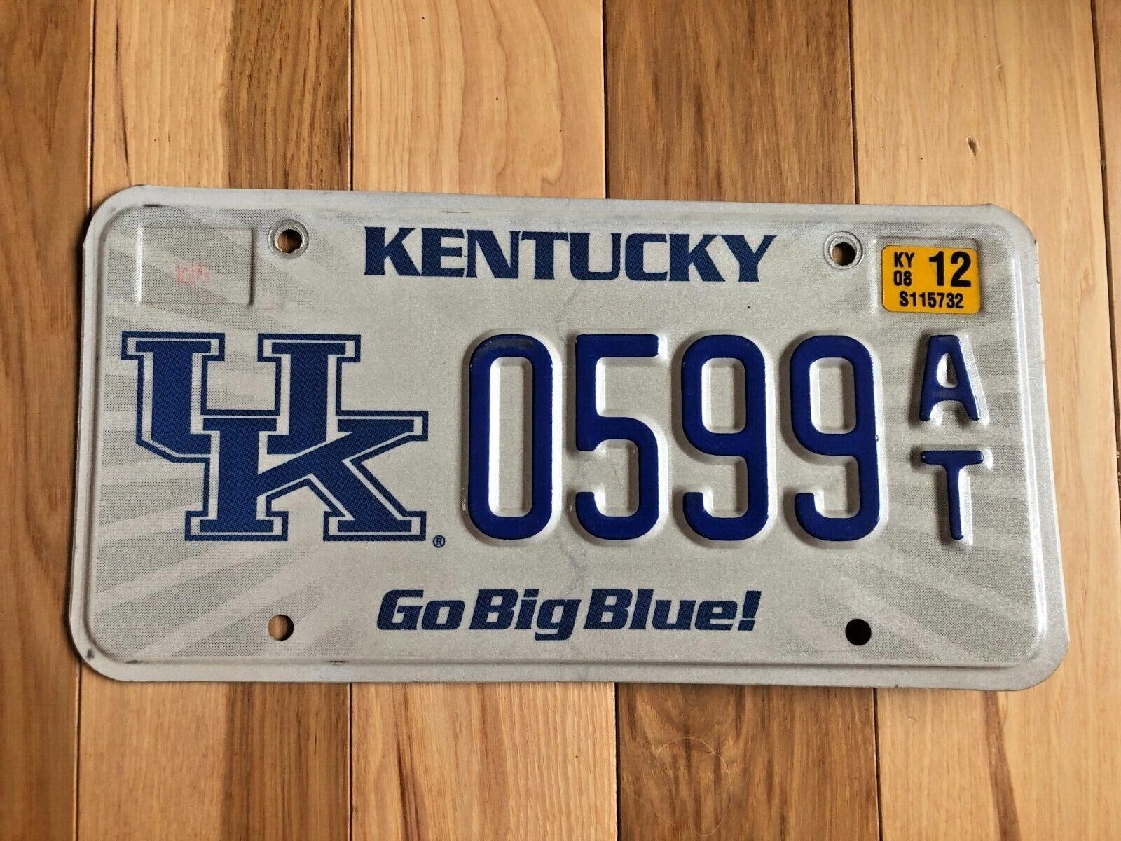 2012 Kentucky Go Big Blue License Plate