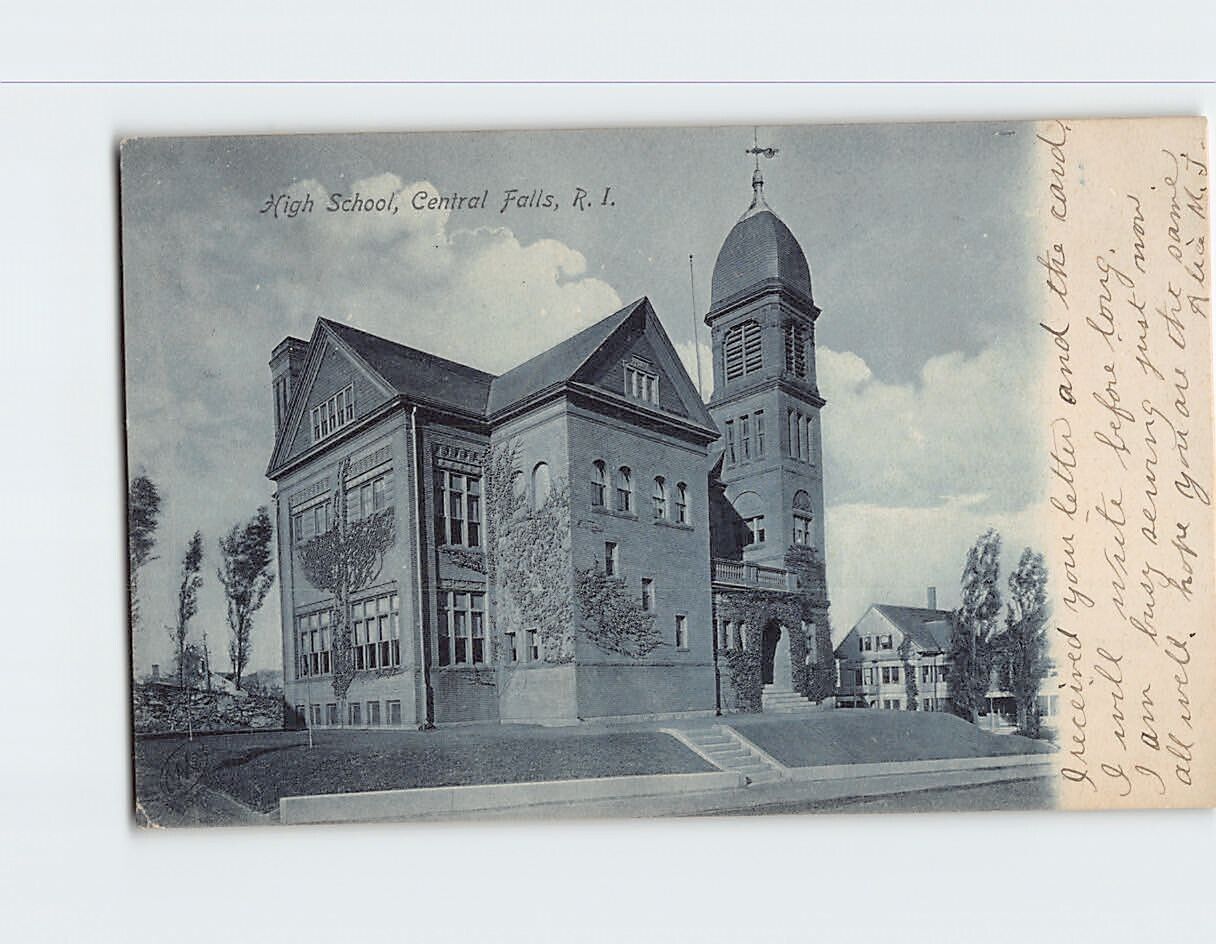 Postcard High School Central Falls Rhode Island USA