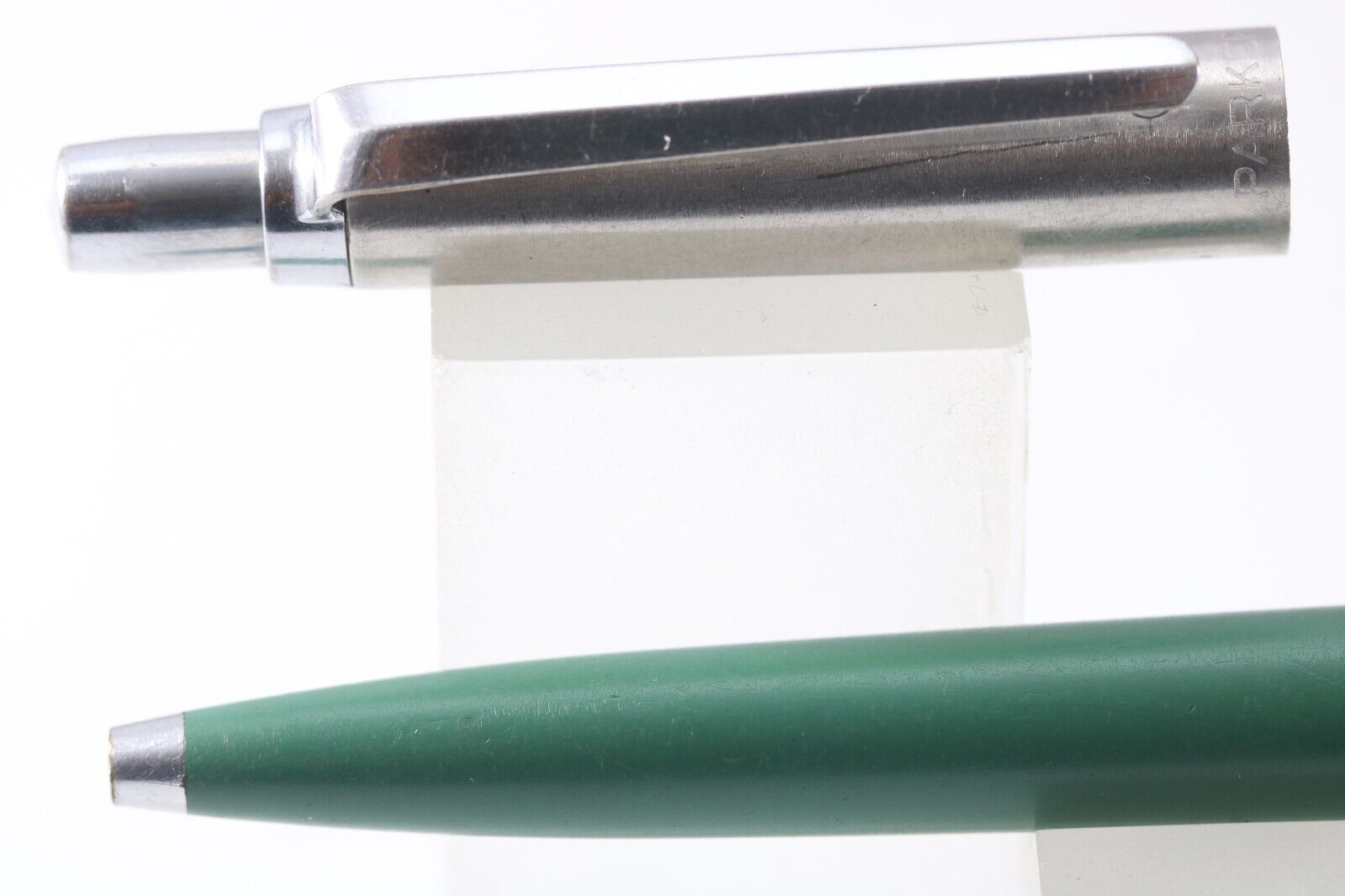 Vintage (c1956) RARE Parker Jotter 'Inverted V Clip' Green Ballpoint Pen, CT