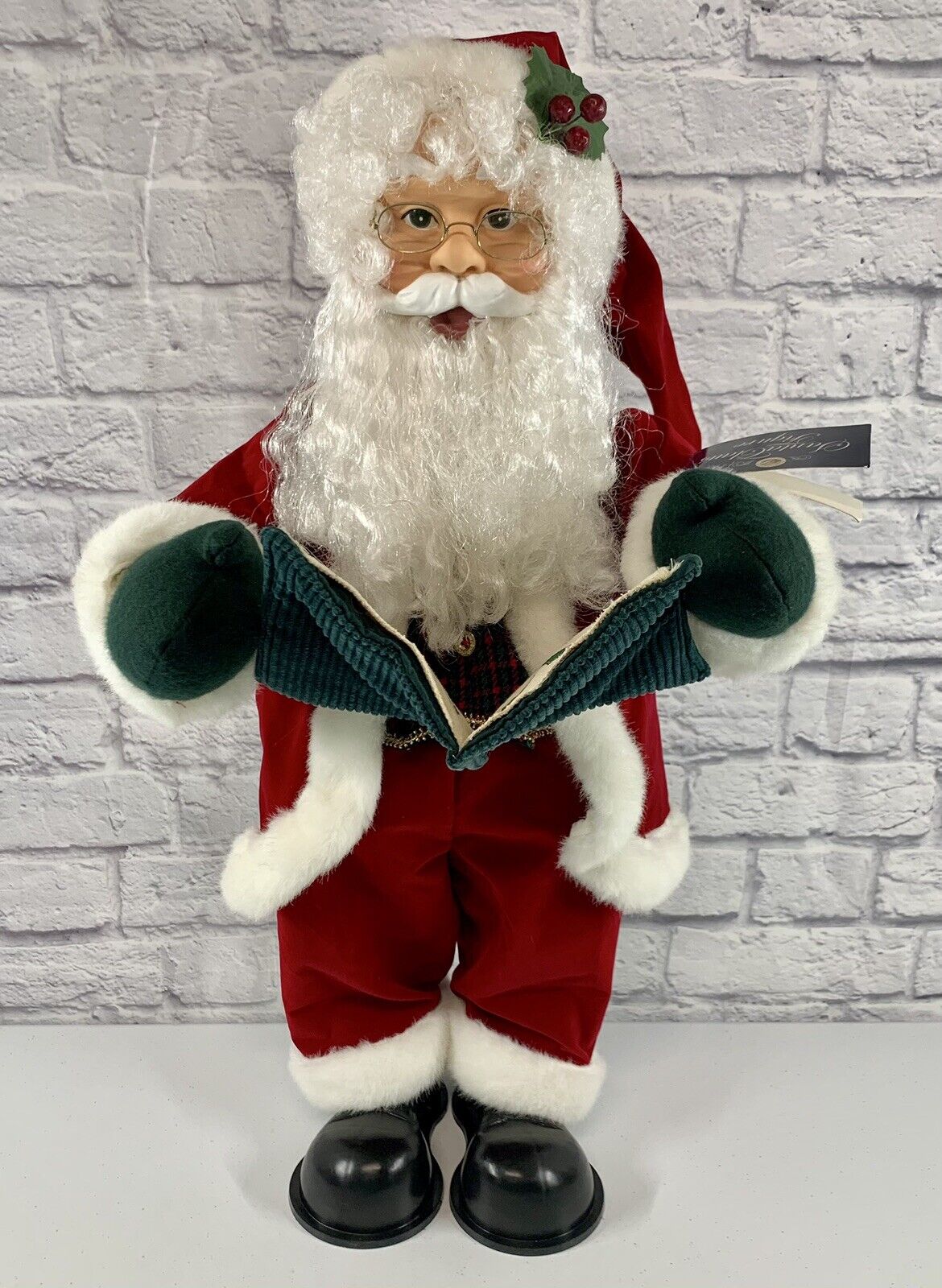 *BRAND NEW* 2003 Christmas International 29” Santa Claus Figure Reading Book NWT