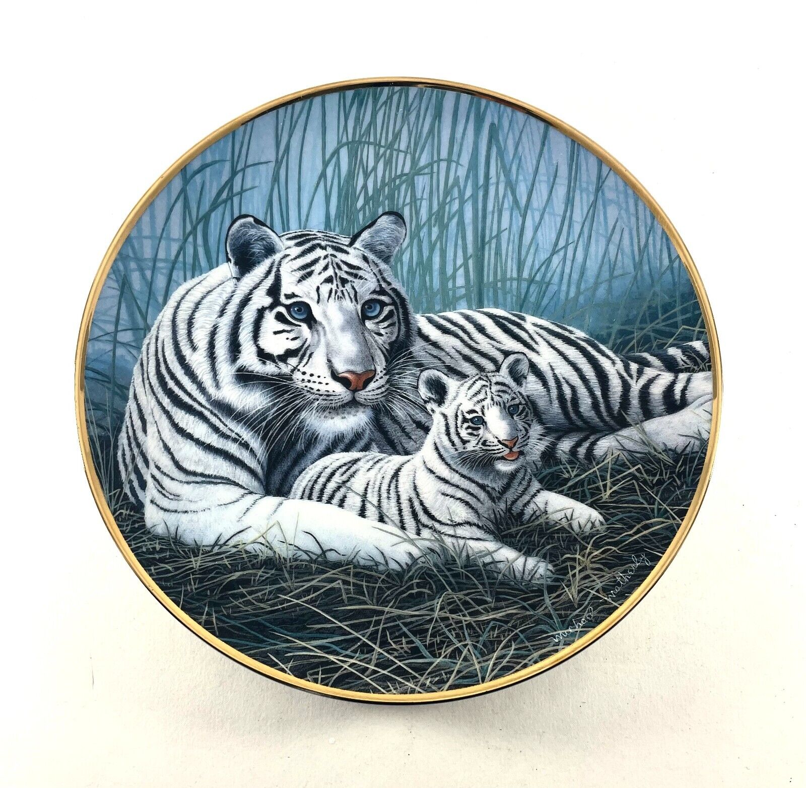 Limited Edition National Wildlife Federation “White Tigers” Plate