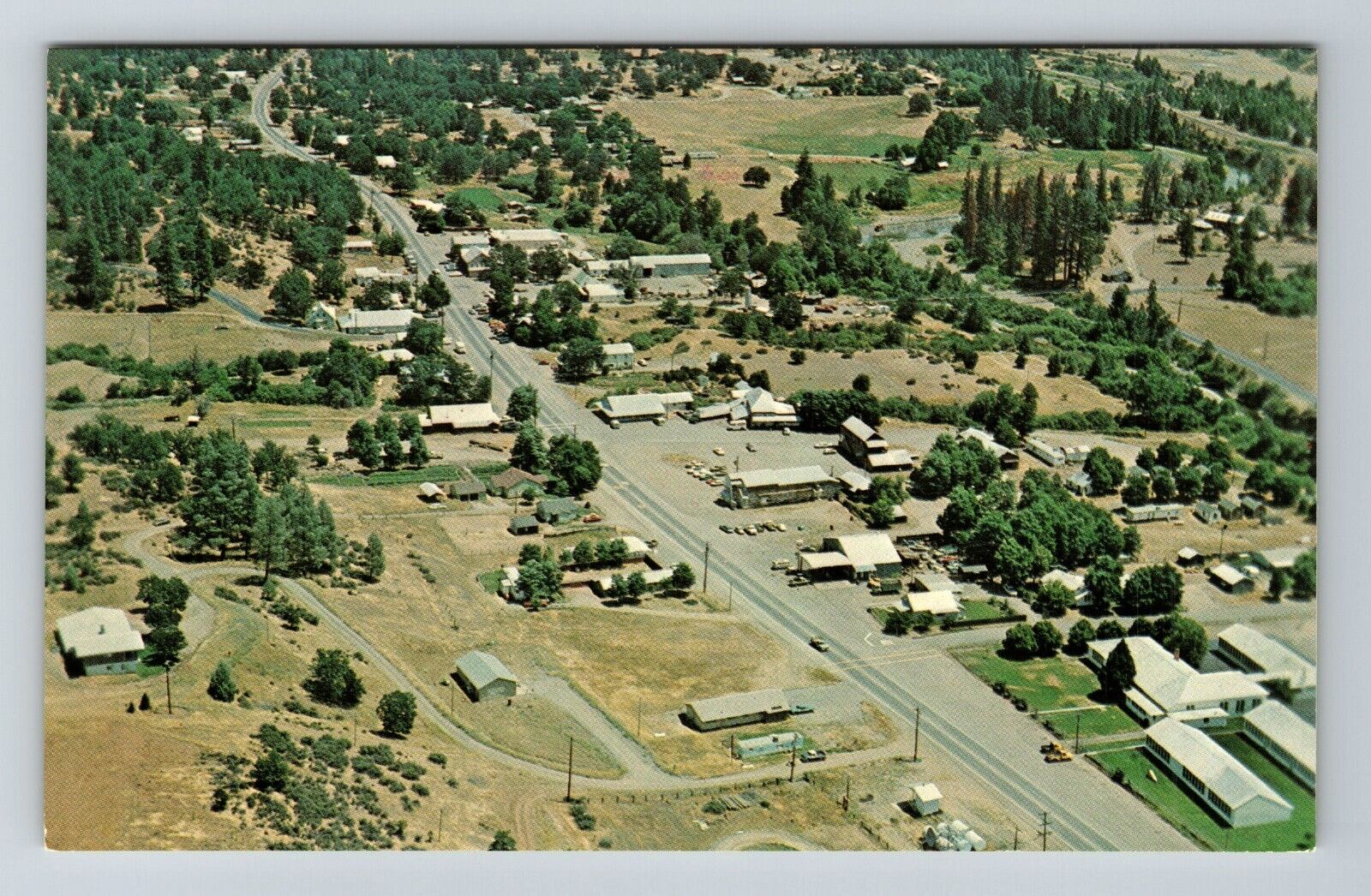 Redding CA-California Whiskey Creek Whiskeytown Lake Aerial Vintage Postcard