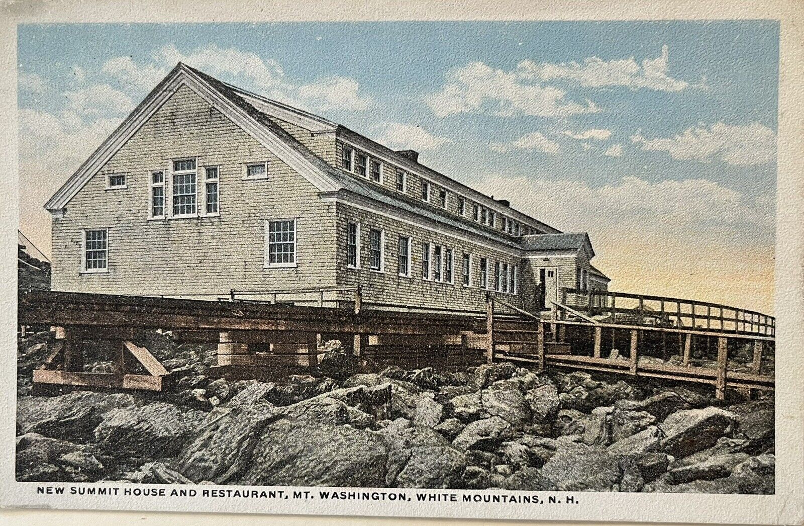 White Mountains Summit House Restaurant New Hampshire Antique Postcard 1917
