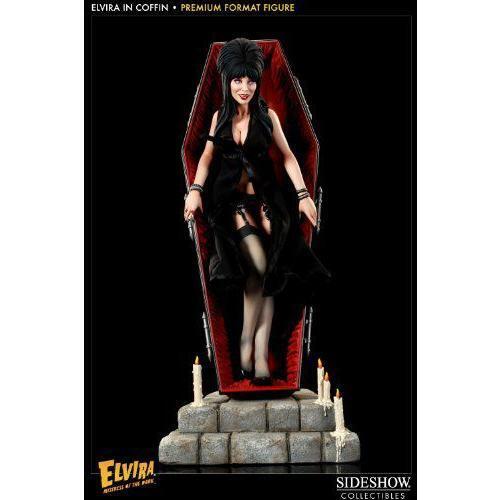 Sideshow Collectibles - Elvira Premium Format Figure 1/4 In Coffin