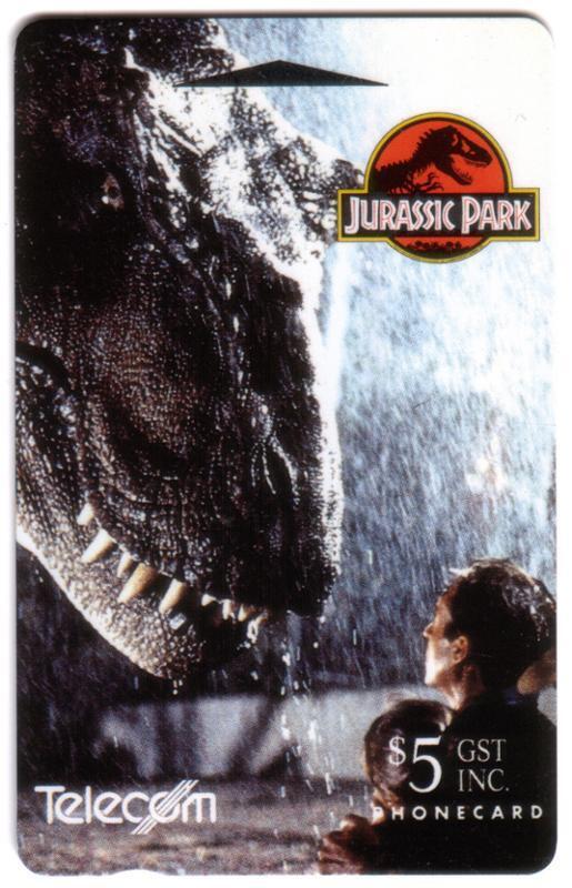 Jurassic Park Set of 4 (Nice, Lightly Used) Phone Card