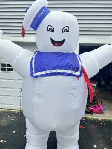 Huge Gemmy Ghostbusters Stay Puft Marshmallow Man Airblown Inflatable 8 Ft Tall