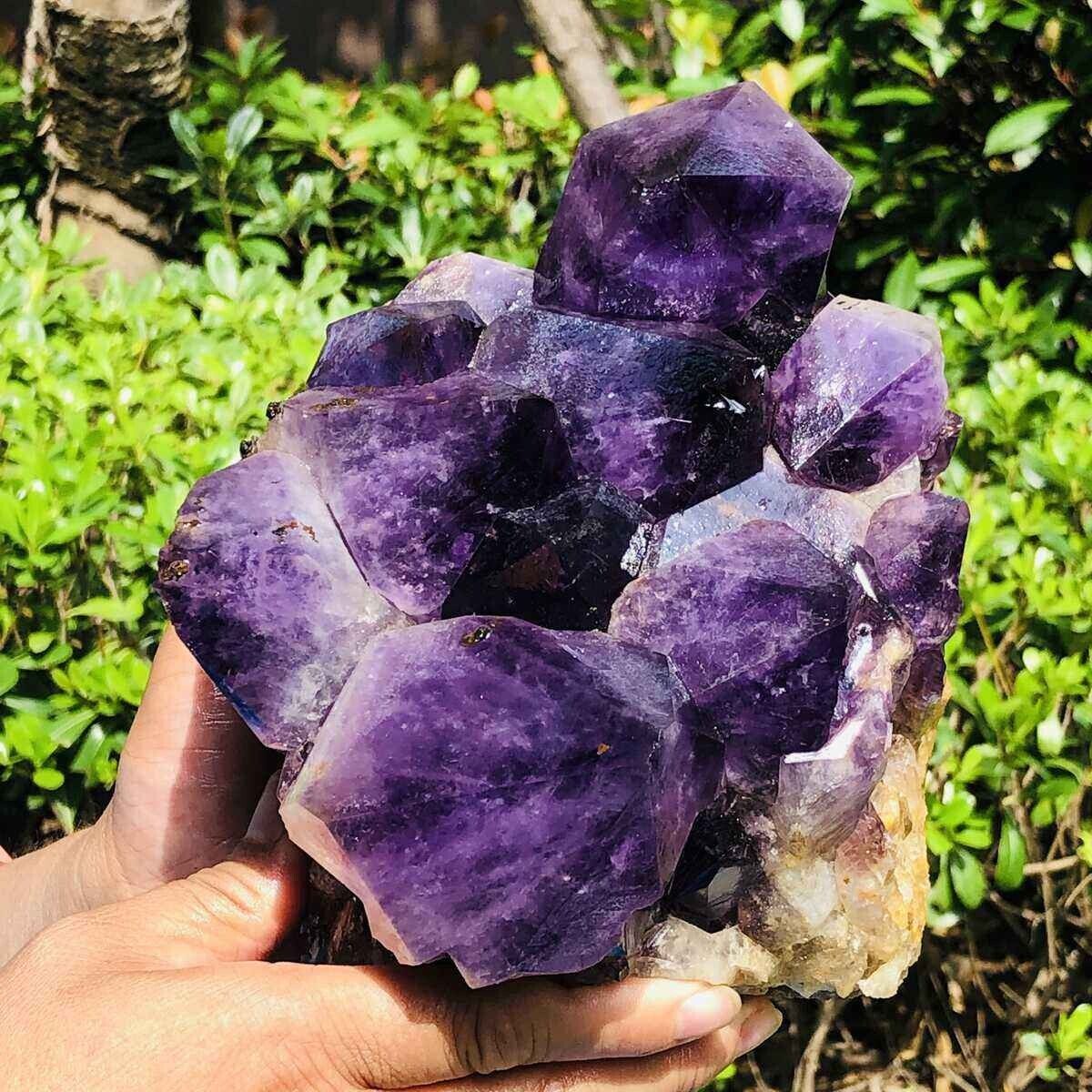 7.48LB Natural Amethyst Cluster Purple Quartz Crystal Rare Mineral Specimen 628