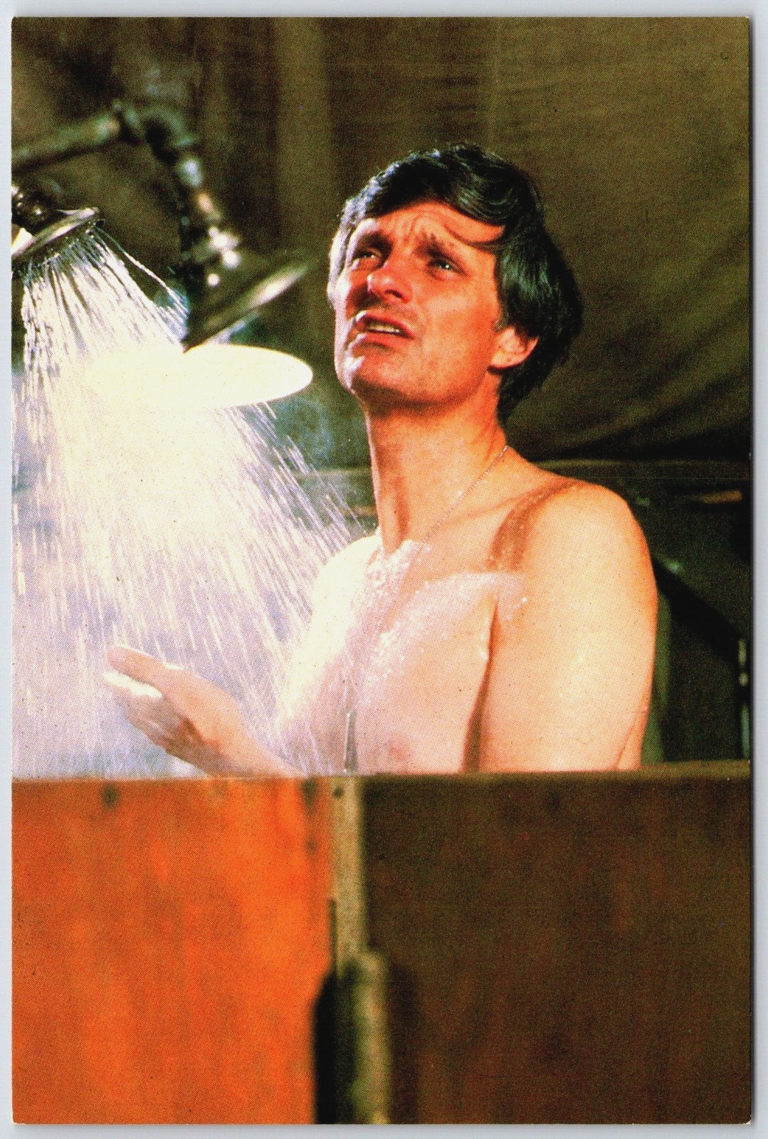 Postcard Benjamin Franklin Pierce Hawkeye Alan Alda MASH M*A*S*H  c1982 Shower