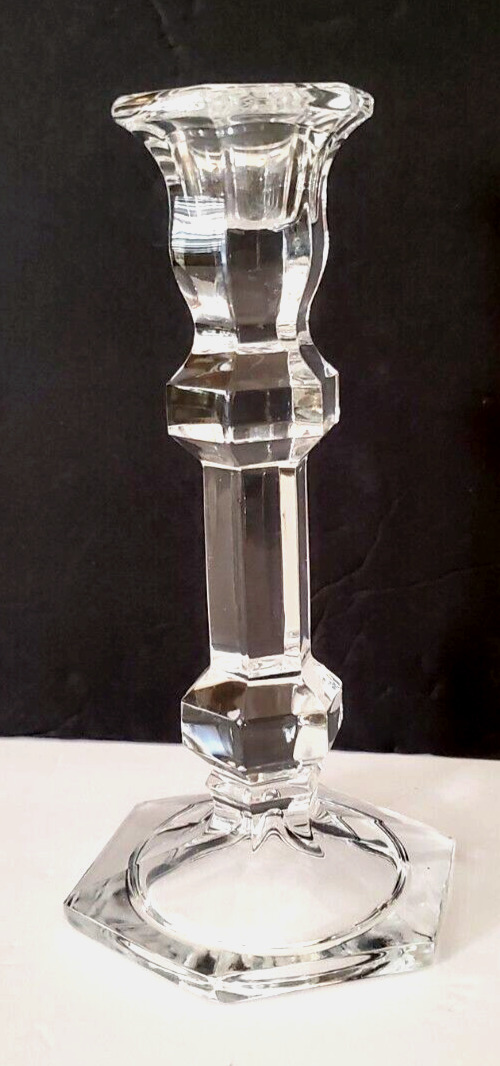 Vintage 24% Lead Crystal Imperlux Candle Holder Candlestick Czechoslovakia