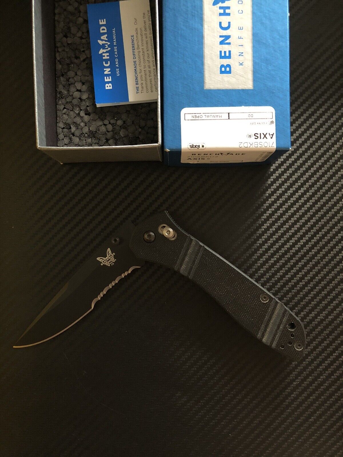 Benchmade 710SBK D2 McHenry & Williams Knife D2 Tool Steel discontinued