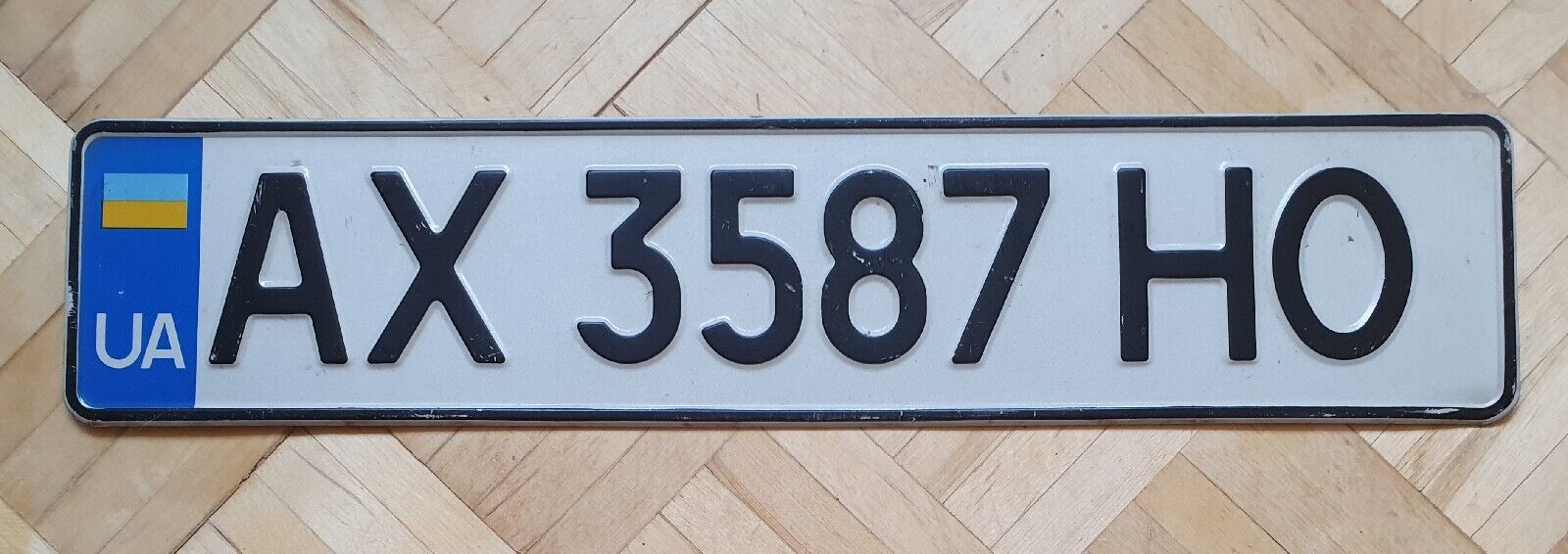Old Ukraine Car License Plate Number Tin Sign Plaque 