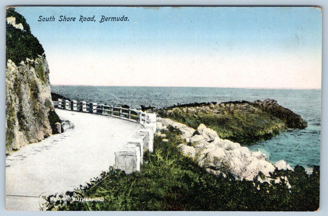 1910's SOUTH SHORE ROAD BERMUDA*PUBLISHED BY THE YANKEE STORE*ANTIQUE POSTCARD