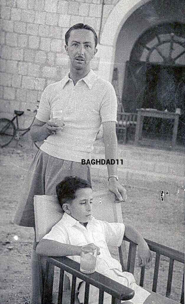 Iraq. Reprinted photo of King Faisal II as boy king with his uncle Abdulilah,