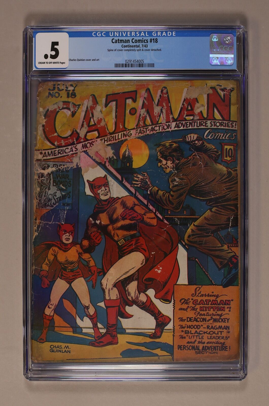 Catman Comics #18 CGC 0.5 1943 0291454005