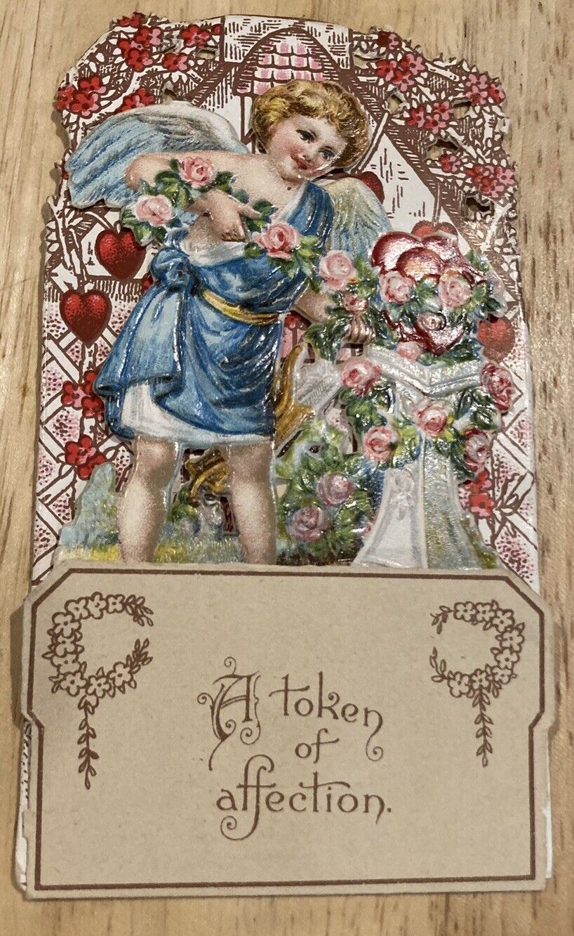 Antique Victorian 3-D Valentine ~ No Handwriting ~ Made In Germany ~ Gorgeous