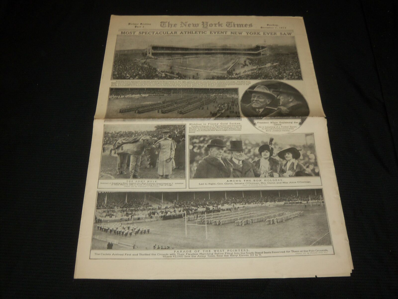 1913 DECEMBER 7 NEW YORK TIMES PICTURE SECTION - ARMY & NAVY GAME - NP 5615