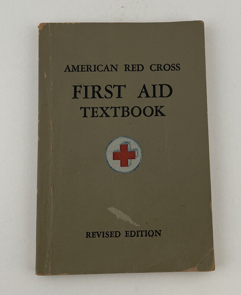 Vintage 1945 American Red Cross First Aid Textbook Revised Edition