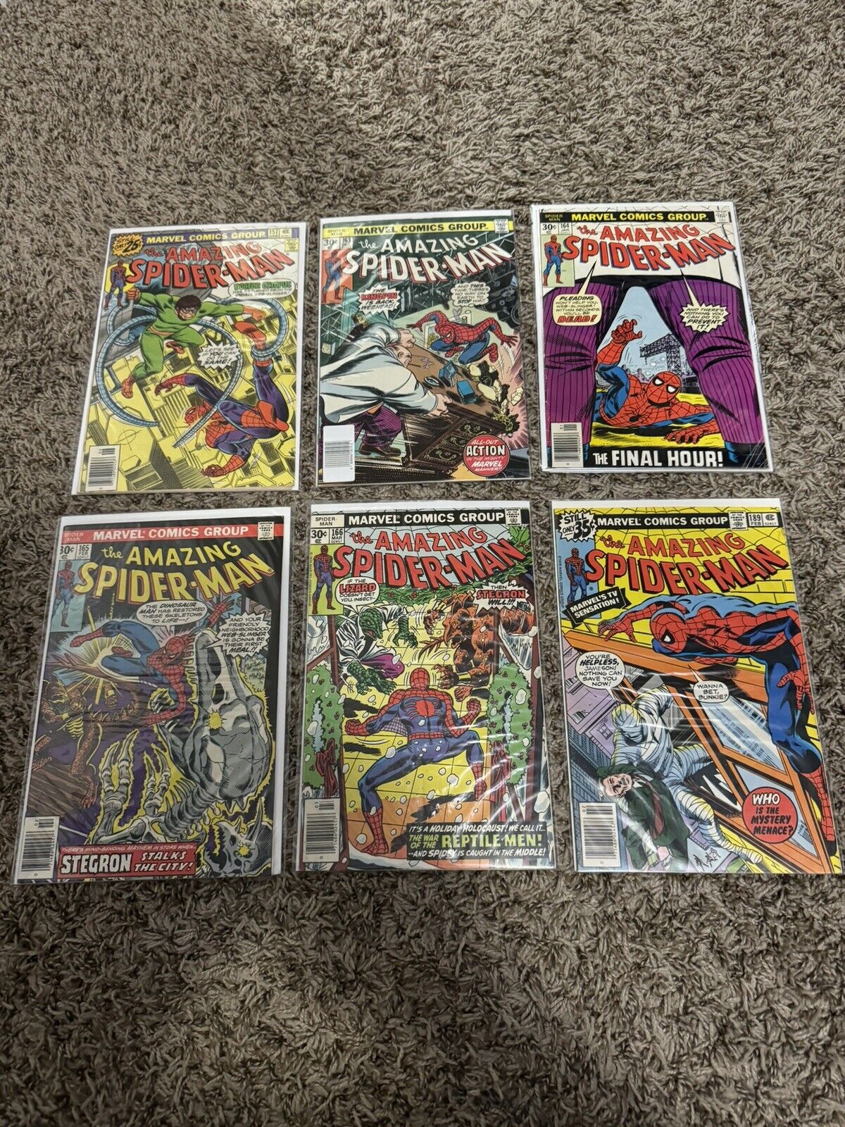 Amazing Spider-Man Comic Lot Of 12 Newsstand Marvel Comics Bronze / Copper Age