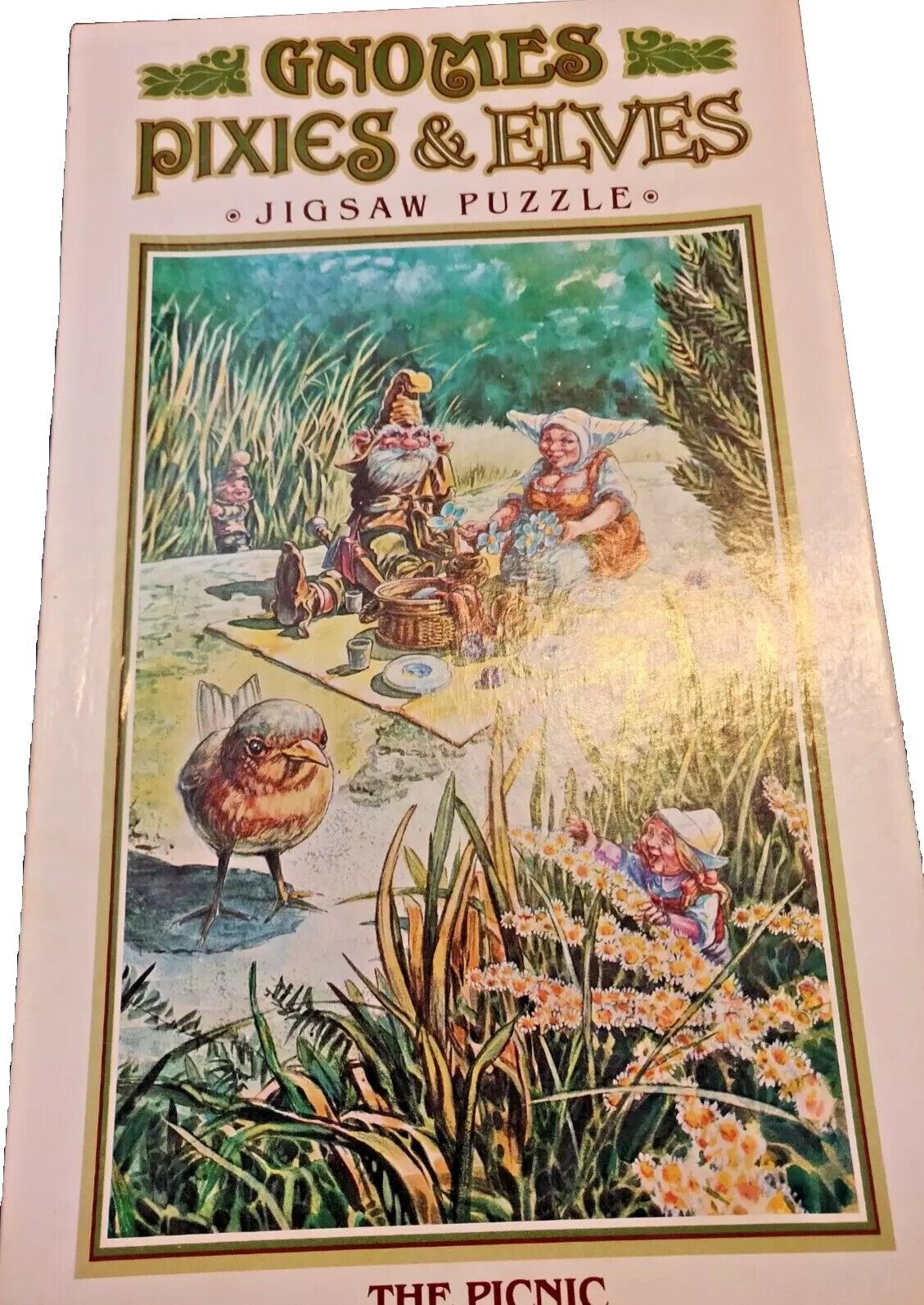 Gnomes Pixies And Elves The Picnic Jigsaw Puzzle J Ewers 1978 Vintage 70s VTG