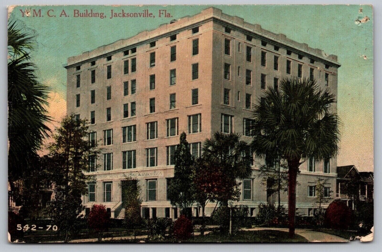 Ymca Building Jacksonville Florida Fl Antique Divided Back Postcard