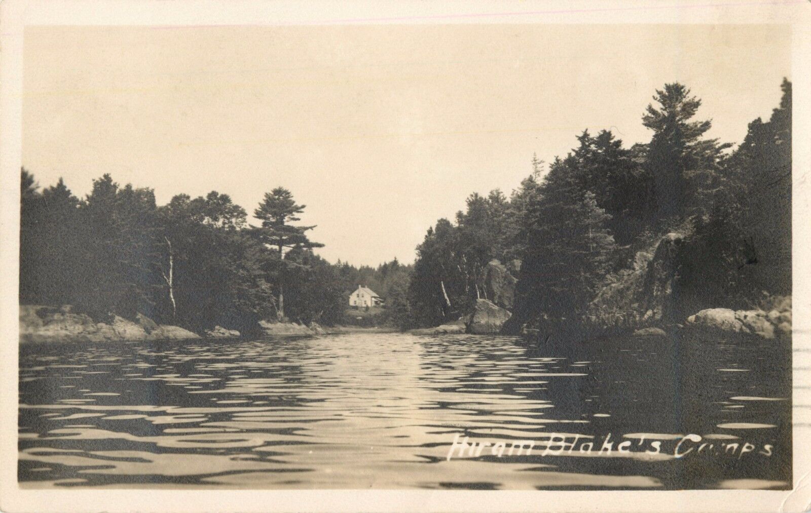 A View Of Hiram Blake\'s Camps, Camden, Maine ME RPPC 1941