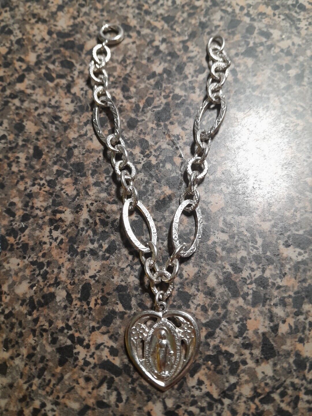 Blessed Virgin Mary Heart Miraculous Medal Bracelet 