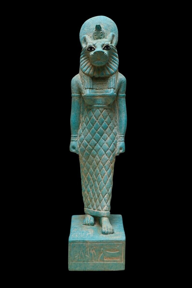 UNIQUE ANTIQUE ANCIENT EGYPTIAN Statue Heavy Stone Goddess Sekhmet Handmade