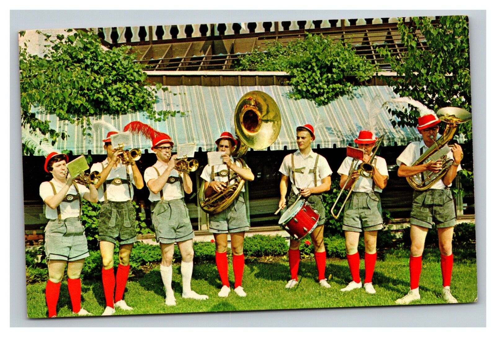 Vintage 1960\'s Postcard Bavarian Festival Om-Pah-Pah Band Frankenmuth Michigan