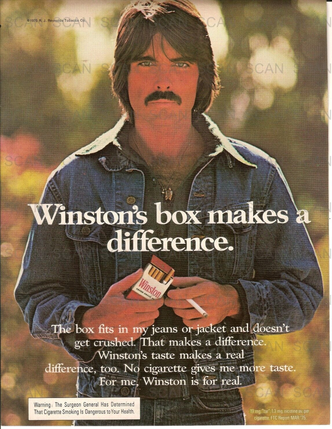 1989 Winston Cigarettes Vintage Magazine Ad   Winston Box  Sexy Guy