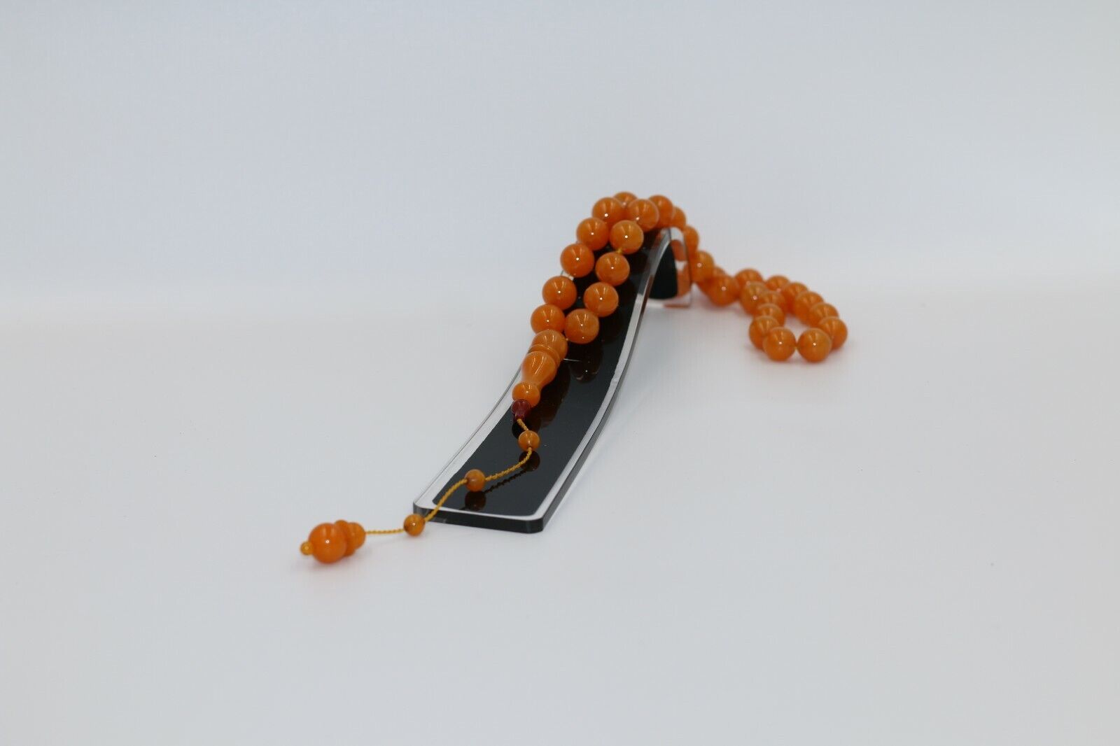 Antique Ottoman Faturan bakelite mesbaha Prayer Beads Islamic Rosary Butterscot
