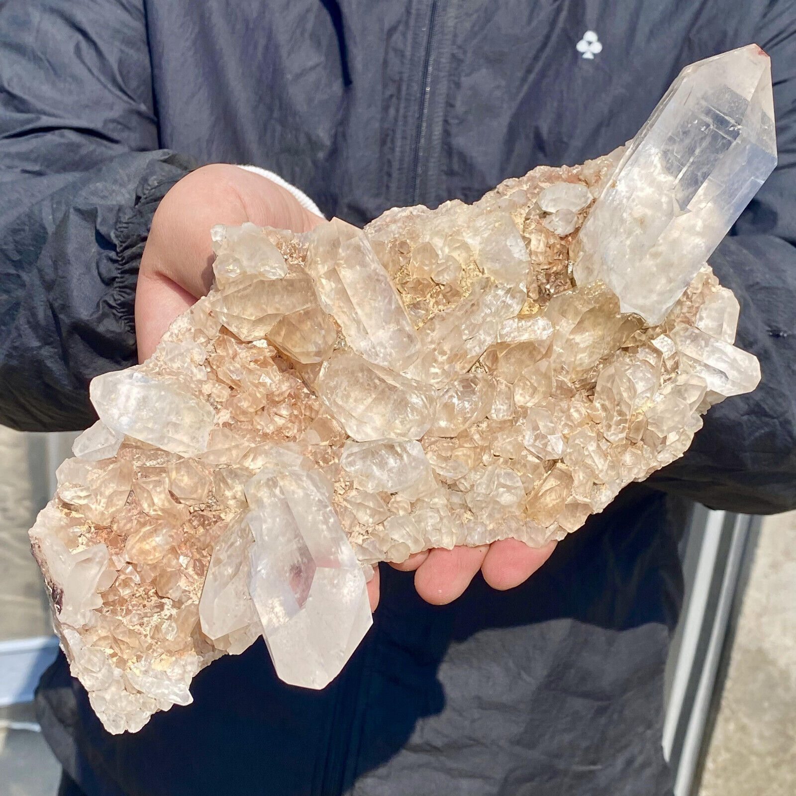2.8LB  A+++Large Natural white Crystal Himalayan quartz cluster /mineralsls