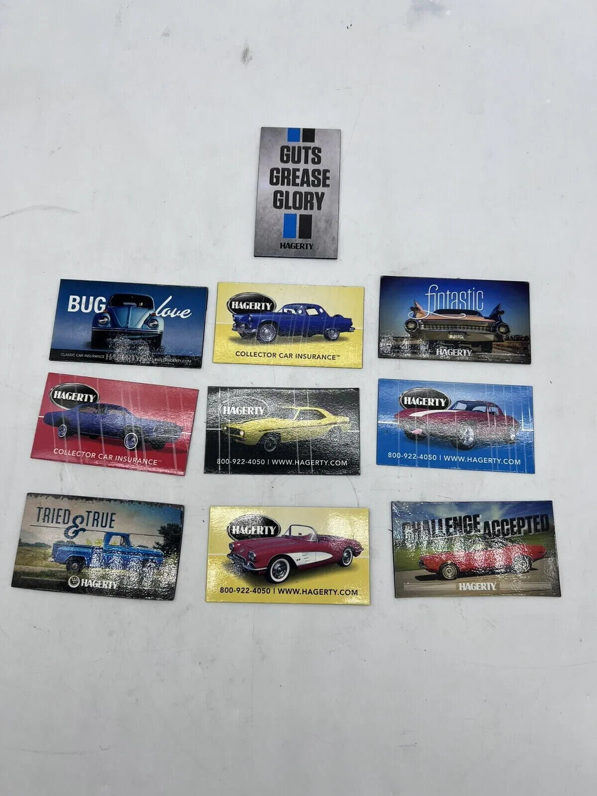 Lot of 10 Hagerty Car Collector Magnets