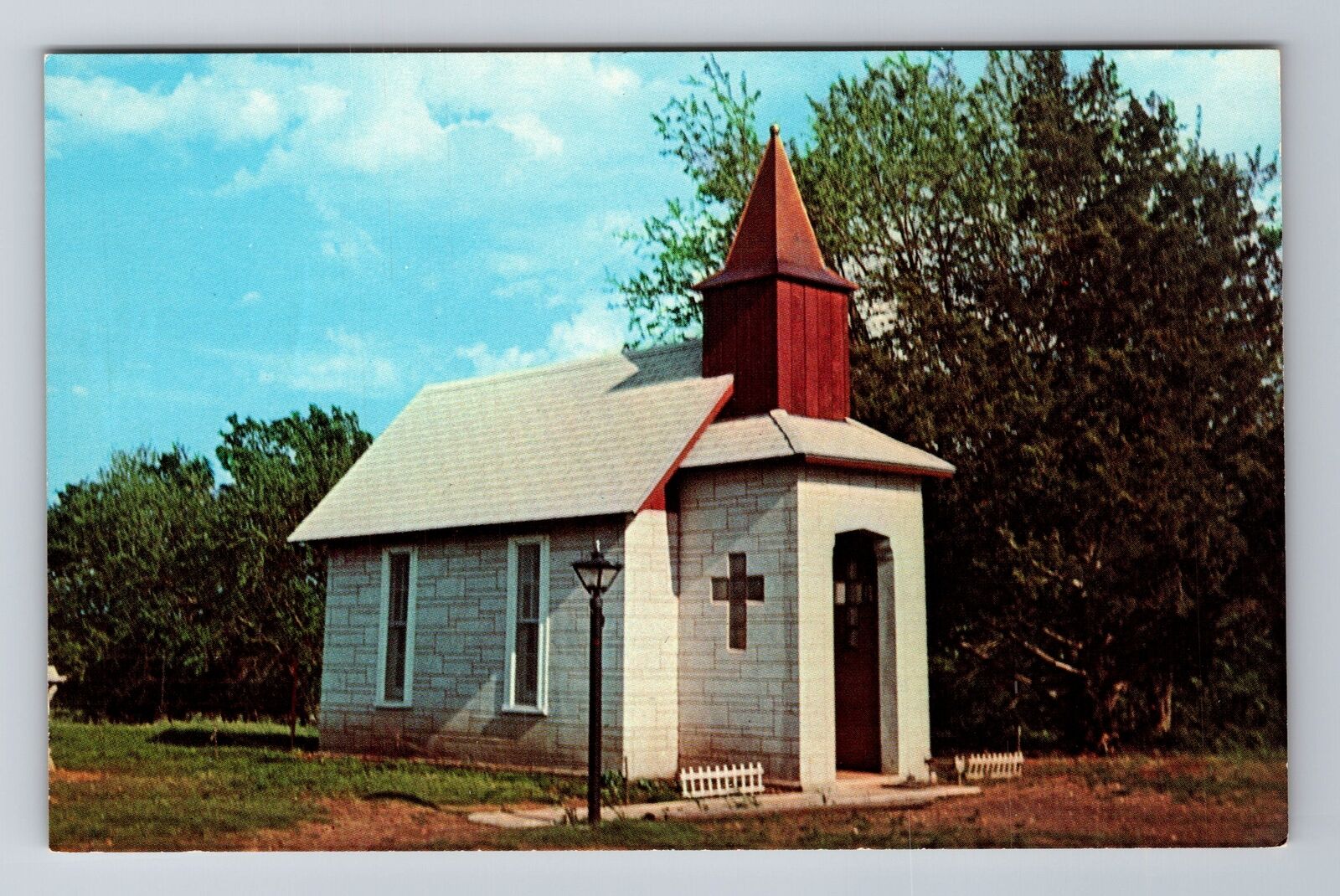 Cedar Vale KS-Kansas, Prayer Chapel, Kirk of the Valley, Vintage Postcard