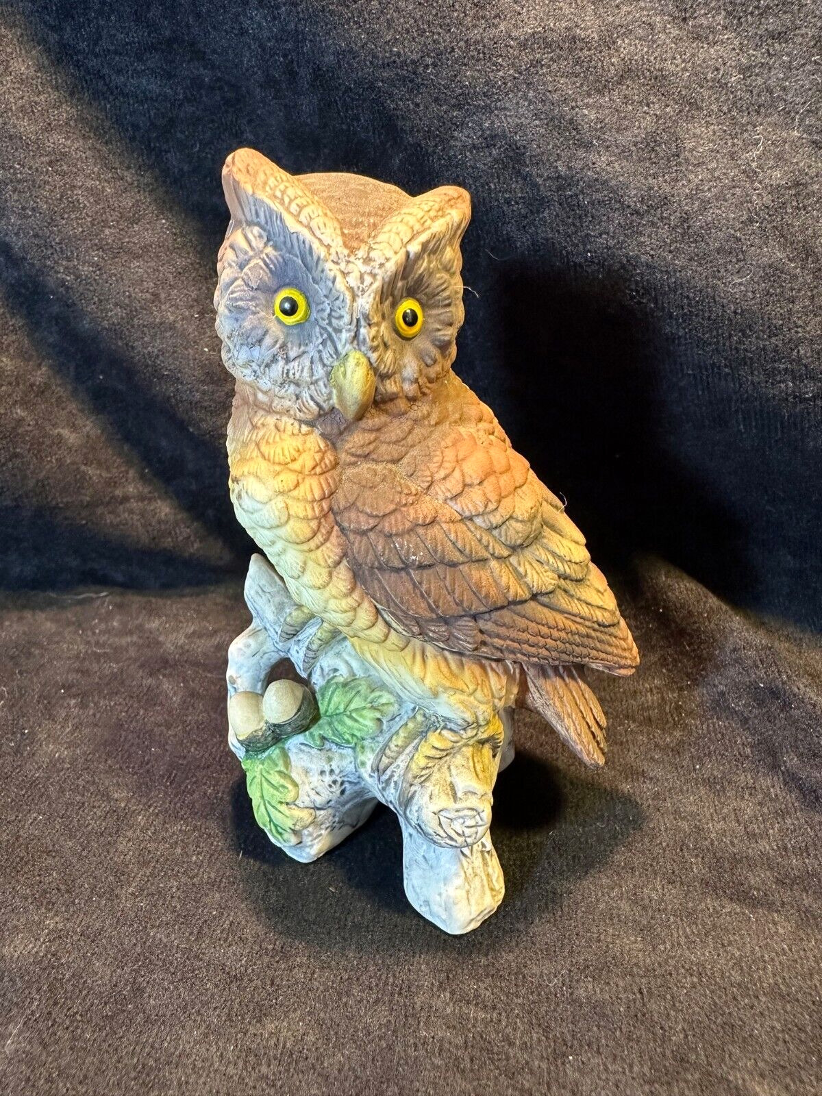 Vintage Lefton Porcelain Great Horned Owl Figurine KW121 Japan